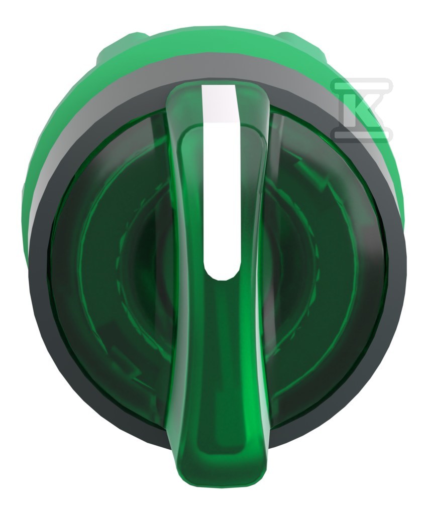 Comutator 2 poziții verde stabil LED - ZB5AK1333